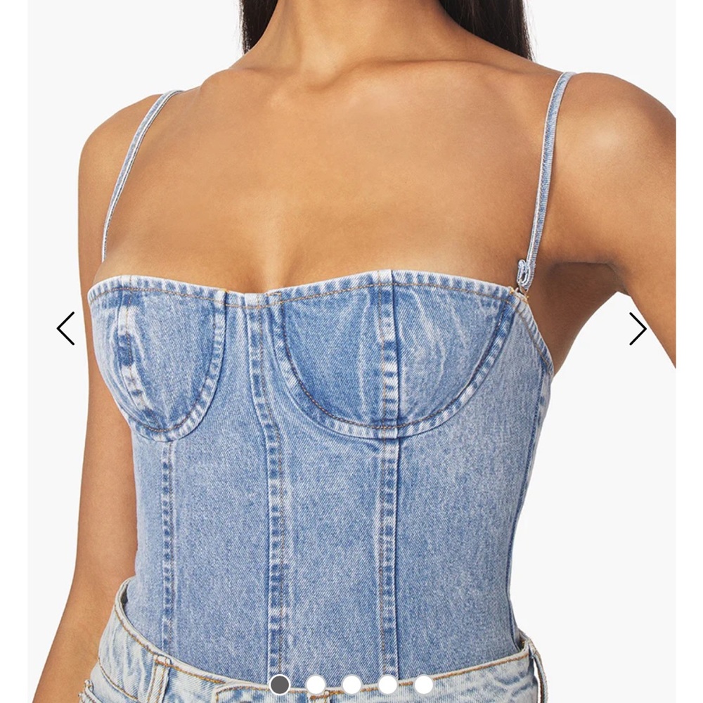 Weworewhat denim corset